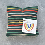 Festive Stripe Evergreen Cotton Lavender Sachet Bundle