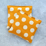 Golden Yellow Polka Dot Linen Lavender Sachet Bundles