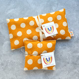 Golden Yellow Polka Dot Linen Lavender Sachet Bundles