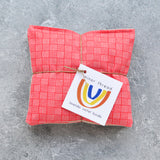 Red and White Basketweave Lavender Sachet Bundle