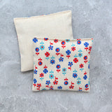 Scandi Floral Linen in Red and Blue Lavender Sachet Bundle