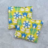 Summer Scandi Floral Yellow & Blue Lavender Sachet Bundle