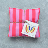 Poppy Pink Cabana Stripe Lavender Sachet Bundle