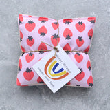 Strawberries on Pink Cotton Lavender Sachet Bundle