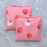 Ripe Strawberries Pink Cotton Lavender Sachet Bundle