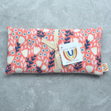Weighted Eye Pillow in Rosalia Floral in Coral Pink