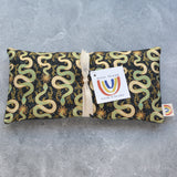 Weighted Eye Pillow in Gilded Snakes Black and Gold Cotton