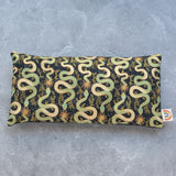 Weighted Eye Pillow in Gilded Snakes Black and Gold Cotton