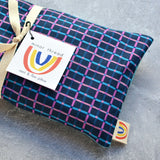 Trellis in Navy Cotton Weighted Eye Pillow
