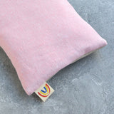 Soft Pink Linen Weighted Eye Pillow