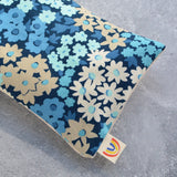 Blue Floral Field Weighted Eye Pillow Hot Cold Therapy