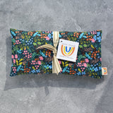 Meadow Floral in Black Weighted Eye Pillow Hot Cold Therapy