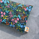 Meadow Floral in Black Weighted Eye Pillow Hot Cold Therapy