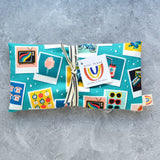 Instant Nostalgia Snapshots Teal Cotton Weighted Eye Pillow