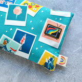 Instant Nostalgia Snapshots Teal Cotton Weighted Eye Pillow