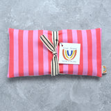Poppy Pink Cabana Stripe Weighted Eye Pillow