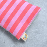 Poppy Pink Cabana Stripe Weighted Eye Pillow