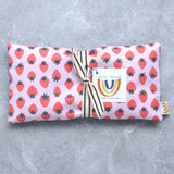 Strawberries on Pink Cotton Weighted Eye Pillow