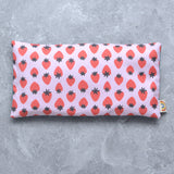Strawberries on Pink Cotton Weighted Eye Pillow