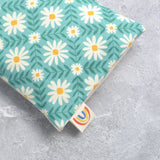 Floral Endpaper in Soft Teal Weighted Eye Pillow