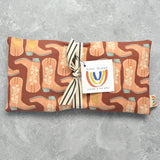 Golden Floral Cowboy Boots Weighted Eye Pillow