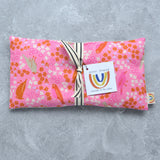 Backyard Birds Pink Floral Cotton Weighted Eye Pillow