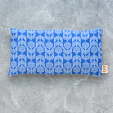 Oversized Eye Pillow - Scandi Tulips in Cobalt Blue