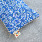 Oversized Eye Pillow - Scandi Tulips in Cobalt Blue