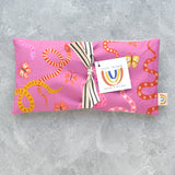 Lucky Snakes in Pink Oversized Eye Pillow