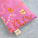 Lucky Snakes in Pink Oversized Eye Pillow