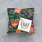 Poppy Fields in Black Cotton Lavender Sachet Bundle
