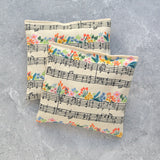 Floral Song Sheet Music Lavender Sachet Bundle