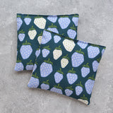 Giant Strawberries in Blue Cotton Lavender Sachet Bundle