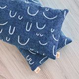 Curves Oversized Eye Pillow in Peacock Linen