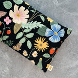 Strawberry Fields Oversized Eye Pillow in Canvas - Black