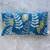 Fern Dell in Azure & Gold Oversized Eye Pillow