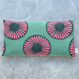 Weighted Eye Pillow in Soft Aqua African Daisy Canvas