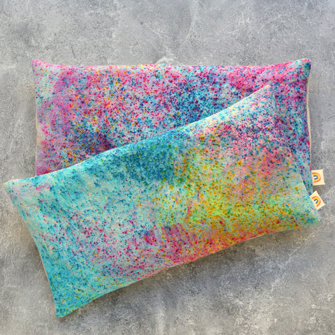Weighted Eye Pillow in Bright Dust Dye Rainbow
