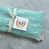 Weighted Eye Pillow in Aqua Waves Cotton