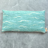 Weighted Eye Pillow in Aqua Waves Cotton