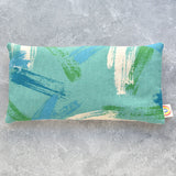 Weighted Eye Pillow in Turquoise Paint Strokes Canvas