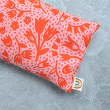Weighted Eye Pillow in Squeeze Coral Floral Cotton