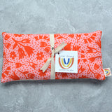 Weighted Eye Pillow in Squeeze Coral Floral Cotton