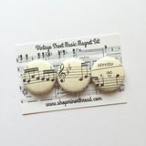Vintage Sheet Music Magnet Set