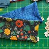 Weighted Eye Pillow in Poppy Fields Black Canvas