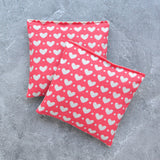 Pink and White Hearts Lavender Sachet Bundle