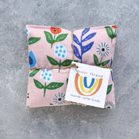 Fairytale Flowers on Pink Cotton Lavender Sachet Bundle