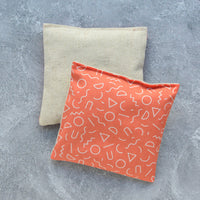 Orange and White Squiggle Lavender Sachet Bundle