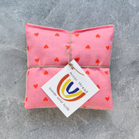 Red Hearts on Pink Lavender Sachet Bundle