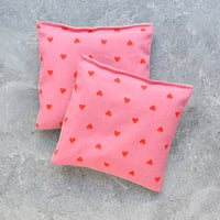 Red Hearts on Pink Lavender Sachet Bundle